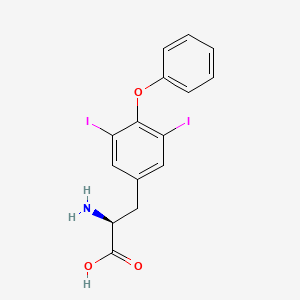 molecular formula C15H13I2NO3 B14715843 3,5-Diiodo-O-phenyl-L-tyrosine CAS No. 14099-98-0