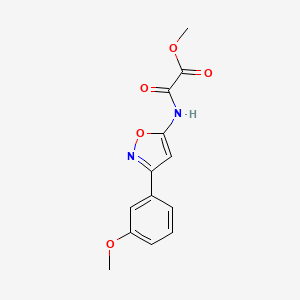 molecular formula C13H12N2O5 B1471585 Methyl {[3-(3-methoxyphenyl)-1,2-oxazol-5-yl]carbamoyl}formate CAS No. 1622069-62-8