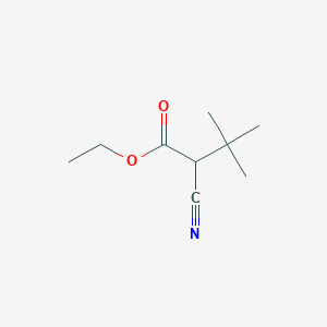 molecular formula C9H15NO2 B14715861 Butanoic acid, 2-cyano-3,3-dimethyl-, ethyl ester CAS No. 21954-81-4