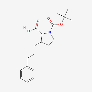 1-(tert-Butoxycarbonyl)-3-(3-phenylpropyl)-2-pyrrolidinecarboxylic acid