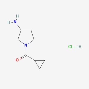 molecular formula C8H15ClN2O B1471604 (3-Amino-1-pyrrolidinyl)(cyclopropyl)methanone hydrochloride CAS No. 2203842-76-4
