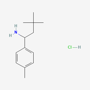 molecular formula C13H22ClN B1471607 3,3-二甲基-1-(对甲苯基)丁基胺盐酸盐 CAS No. 2098050-37-2