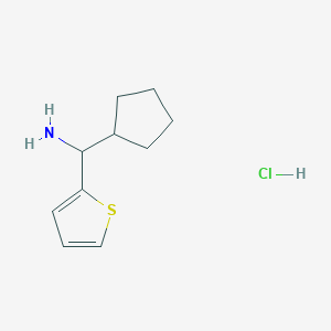 molecular formula C10H16ClNS B1471609 Cyclopentyl(thiophen-2-yl)methanamine hydrochloride CAS No. 2098130-51-7