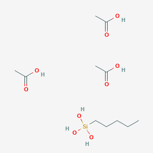 Acetic acid--pentylsilanetriol (3/1)