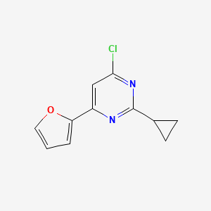 4-Chloro-2-cyclopropyl-6-(furan-2-yl)pyrimidine