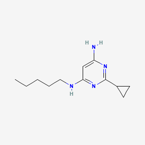 molecular formula C12H20N4 B1471629 2-cyclopropyl-N4-pentylpyrimidine-4,6-diamine CAS No. 1536905-94-8
