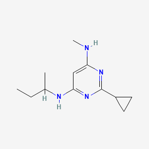 molecular formula C12H20N4 B1471632 N4-(sec-butyl)-2-cyclopropyl-N6-methylpyrimidine-4,6-diamine CAS No. 1537634-97-1