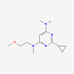molecular formula C12H20N4O B1471633 2-cyclopropyl-N4-(2-methoxyethyl)-N4,N6-dimethylpyrimidine-4,6-diamine CAS No. 1542799-68-7