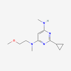 molecular formula C12H20N4O B1471633 2-ciclopropil-N4-(2-metoxietil)-N4,N6-dimetilpirimidina-4,6-diamina CAS No. 1542799-68-7