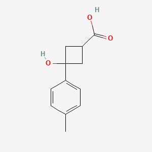 3-Hydroxy-3-(p-tolyl)cyclobutane-1-carboxylic acid
