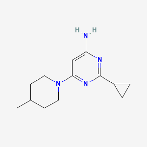 2-Cyclopropyl-6-(4-methylpiperidin-1-yl)pyrimidin-4-amine