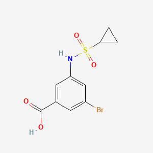 molecular formula C10H10BrNO4S B1471644 3-Bromo-5-cyclopropanesulfonylaminobenzoic acid CAS No. 1540171-83-2