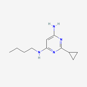 molecular formula C11H18N4 B1471648 N4-butyl-2-cyclopropylpyrimidine-4,6-diamine CAS No. 1506322-51-5