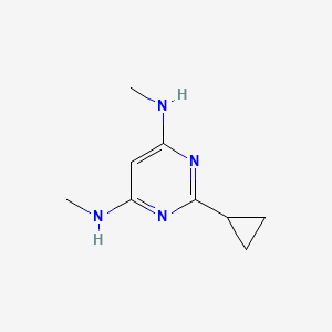 molecular formula C9H14N4 B1471650 2-环丙基-N4,N6-二甲基嘧啶-4,6-二胺 CAS No. 1508643-12-6