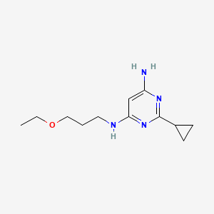 2-cyclopropyl-N4-(3-ethoxypropyl)pyrimidine-4,6-diamine