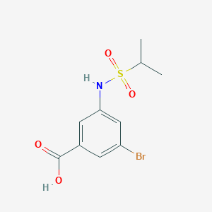molecular formula C10H12BrNO4S B1471656 3-Bromo-5-(propane-2-sulfonylamino)-benzoic acid CAS No. 1515323-52-0