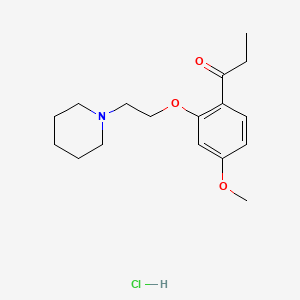 Propiophenone, 4'-methoxy-2'-(2-piperidinoethoxy)-, hydrochloride