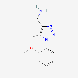 molecular formula C11H14N4O B1471659 (1-(2-methoxyphenyl)-5-methyl-1H-1,2,3-triazol-4-yl)methanamine CAS No. 1267682-33-6