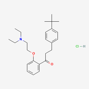 1-Propanone, 1-(2-(2-(diethylamino)ethoxy)phenyl)-3-(4-(1,1-dimethylethyl)phenyl)-, hydrochloride