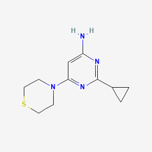 2-Cyclopropyl-6-thiomorpholinopyrimidin-4-amine