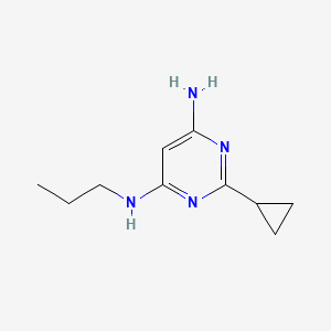molecular formula C10H16N4 B1471666 2-cyclopropyl-N4-propylpyrimidine-4,6-diamine CAS No. 1503903-83-0