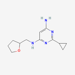 2-cyclopropyl-N4-((tetrahydrofuran-2-yl)methyl)pyrimidine-4,6-diamine