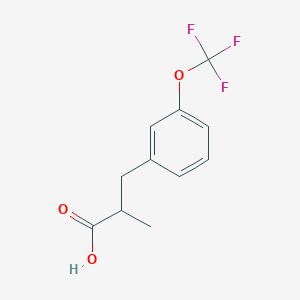 molecular formula C11H11F3O3 B1471674 2-Methyl-3-(3-trifluoromethoxyphenyl)-propionic acid CAS No. 1542349-73-4