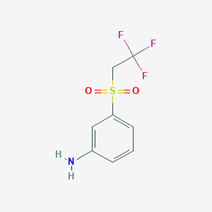 molecular formula C8H8F3NO2S B1471678 3-(2,2,2-Trifluoroethanesulfonyl)-phenylamine CAS No. 1516948-11-0