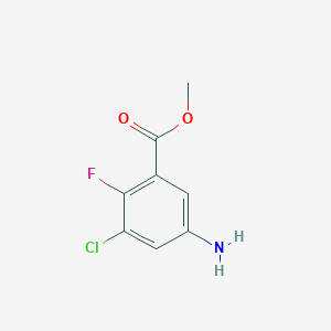 molecular formula C8H7ClFNO2 B1471694 Methyl 5-amino-3-chloro-2-fluorobenzoate CAS No. 1507502-79-5