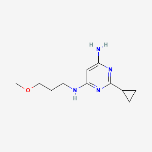 molecular formula C11H18N4O B1471697 2-cyclopropyl-N4-(3-methoxypropyl)pyrimidine-4,6-diamine CAS No. 1510296-12-4
