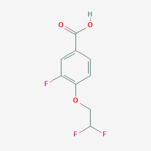 molecular formula C9H7F3O3 B1471700 4-(2,2-Difluoroethoxy)-3-fluorobenzoic acid CAS No. 1373865-60-1