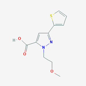 1-(2-methoxyethyl)-3-(thiophen-2-yl)-1H-pyrazole-5-carboxylic acid