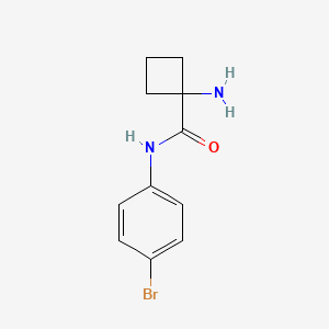 molecular formula C11H13BrN2O B1471706 1-Amino-N-(4-bromophenyl)cyclobutane-1-carboxamide CAS No. 1527606-18-3
