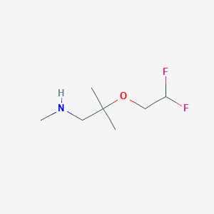 2-(2,2-difluoroethoxy)-N,2-dimethylpropan-1-amine