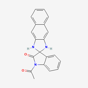 1-Acetyl-1',3'-dihydrospiro[indole-3,2'-naphtho[2,3-d]imidazol]-2(1h)-one