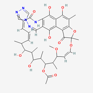 [(9Z,19Z,21Z)-2,15,17,27,29-pentahydroxy-11-methoxy-3,7,12,14,16,18,22-heptamethyl-6,23-dioxo-26-[(Z)-1,2,4-triazol-4-yliminomethyl]-8,30-dioxa-24-azatetracyclo[23.3.1.14,7.05,28]triaconta-1(29),2,4,9,19,21,25,27-octaen-13-yl] acetate