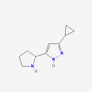 5-cyclopropyl-3-(pyrrolidin-2-yl)-1H-pyrazole