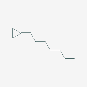 molecular formula C10H18 B14717227 Heptylidenecyclopropane CAS No. 22628-88-2