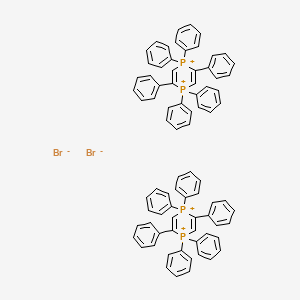 molecular formula C80H64Br2P4+2 B14717235 1,1,2,4,4,5-Hexakis-phenyl-1,4-diphosphinine-1,4-diium;dibromide CAS No. 15362-58-0