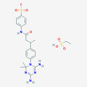 4-[3-[4-(4,6-Diamino-2,2-dimethyl-1,3,5-triazin-1-yl)phenyl]butanoylamino]benzenesulfonyl fluoride;ethanesulfonic acid