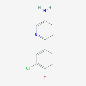 molecular formula C11H8ClFN2 B1471725 6-(3-Chloro-4-fluorophenyl)pyridin-3-amine CAS No. 1486052-22-5
