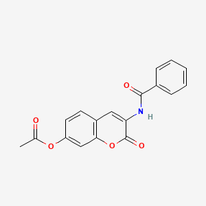 molecular formula C18H13NO5 B14717257 (3-Benzamido-2-oxochromen-7-yl)acetate CAS No. 7149-94-2