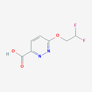 molecular formula C7H6F2N2O3 B1471726 6-(2,2-Difluoroethoxy)pyridazine-3-carboxylic acid CAS No. 1548302-25-5