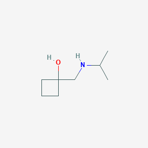 molecular formula C8H17NO B1471737 1-{[(Propan-2-yl)amino]methyl}cyclobutan-1-ol CAS No. 1522122-05-9