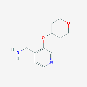 molecular formula C11H16N2O2 B1471739 (3-((tetrahydro-2H-pyran-4-yl)oxy)pyridin-4-yl)methanamine CAS No. 1509351-24-9