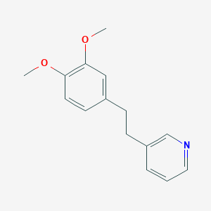 molecular formula C15H17NO2 B14717399 3-[2-(3,4-Dimethoxyphenyl)ethyl]pyridine CAS No. 14627-93-1