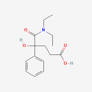 5-(Diethylamino)-4-hydroxy-5-oxo-4-phenylpentanoic acid