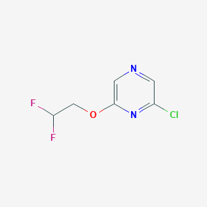 molecular formula C6H5ClF2N2O B1471741 2-氯-6-(2,2-二氟乙氧基)吡嗪 CAS No. 1552805-87-4