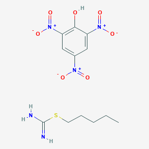 molecular formula C12H17N5O7S B14717459 Pentyl carbamimidothioate;2,4,6-trinitrophenol CAS No. 20614-08-8