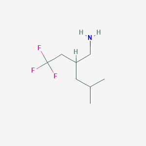 molecular formula C8H16F3N B1471759 4-Methyl-2-(2,2,2-trifluoroethyl)pentan-1-amine CAS No. 1782713-67-0
